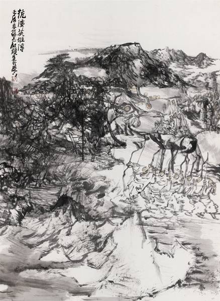 抗倭英雄傳，張志民，96×178cm，2012年